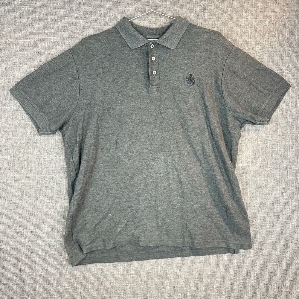 Rugby University Polo Shirt Men's‎ XL Gray Short Sleeve Casual